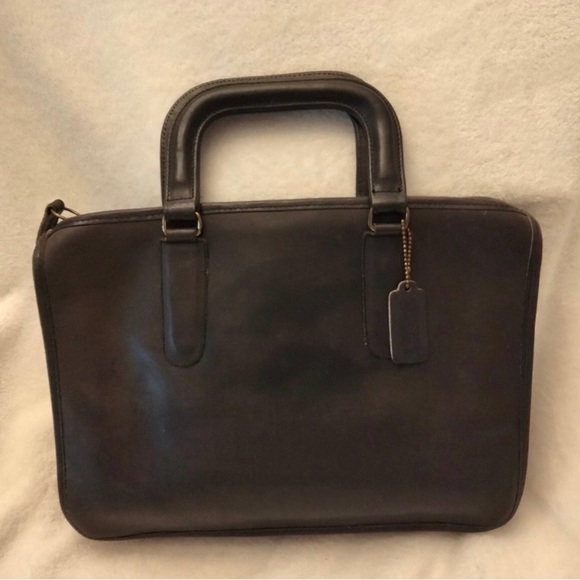 Coach leather brief case 13 x 11 x 3 inches - Picture 1 of 13